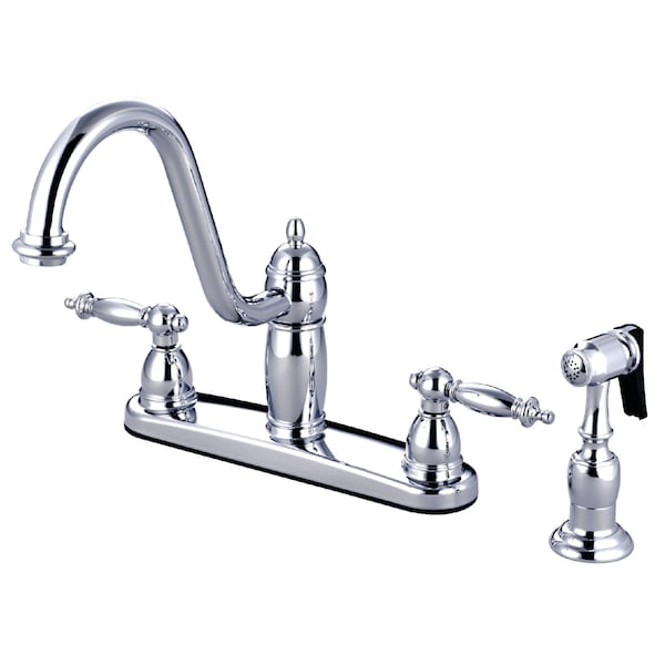 Kingston Brass Templeton Centerset Kitchen Faucet, Chrome KB7111TLBS - main